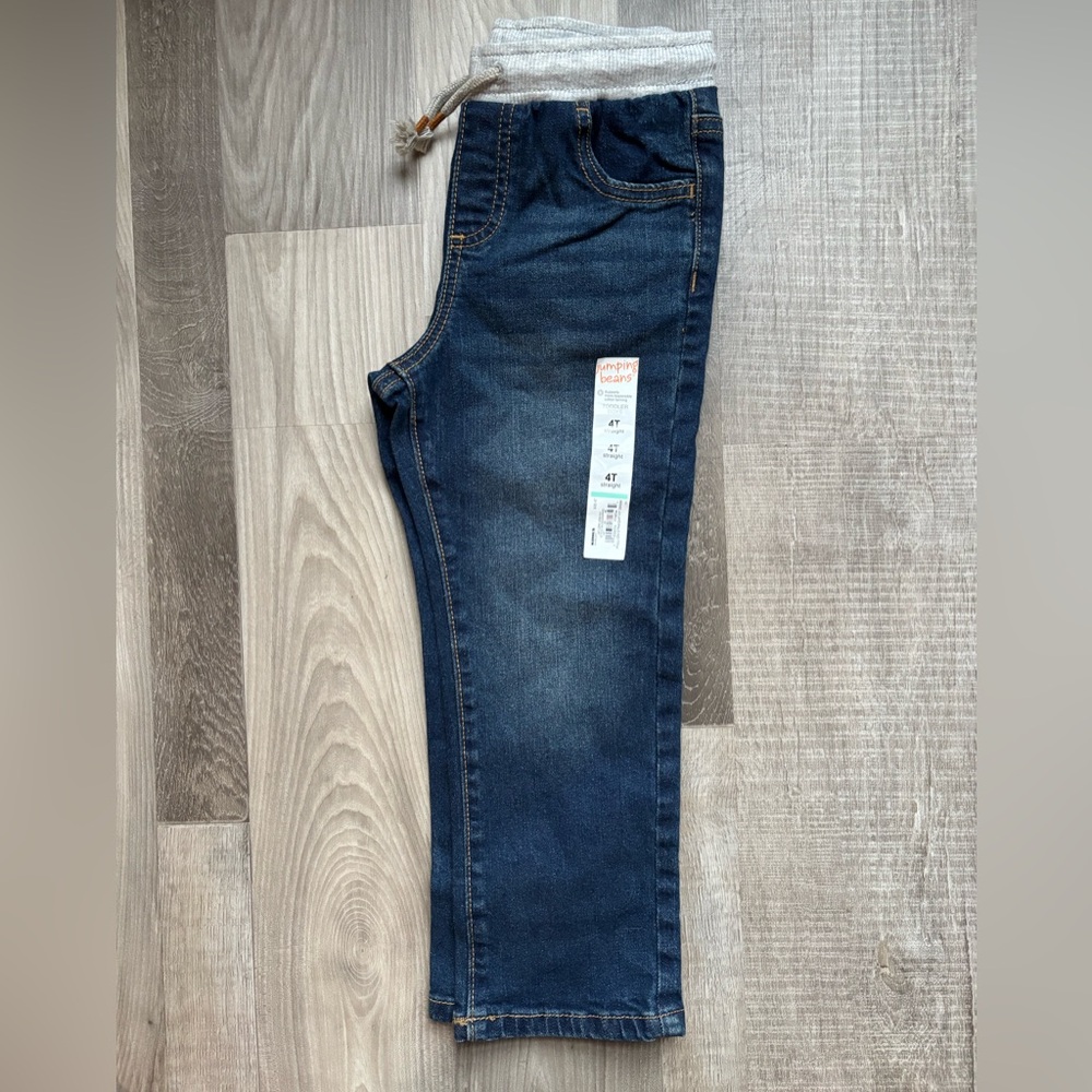 jumping beans Dark Blue Knit-Waist Denim Jeans
